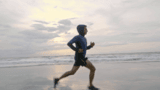 Running at the beach